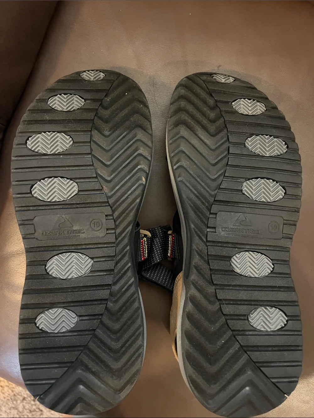 Ozark Trail Black and Tan Men's Outdoor Sport Sandals